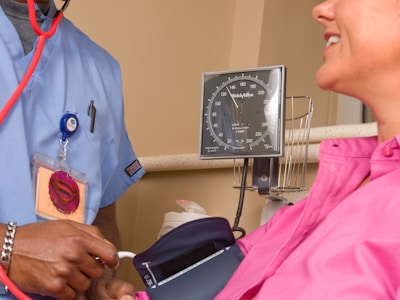 Blood pressure check during checkup